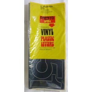 PRESTO STIK 24 PERMANENT VINYL - Large 6" Black Numbers 24 Stickers - New